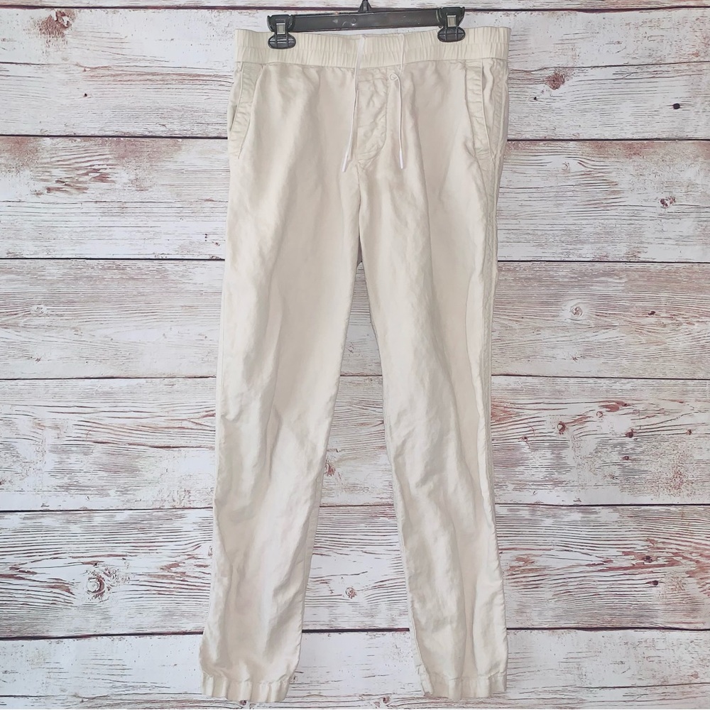 James Perse Linen Blend Beige Joggers Pants Size 2